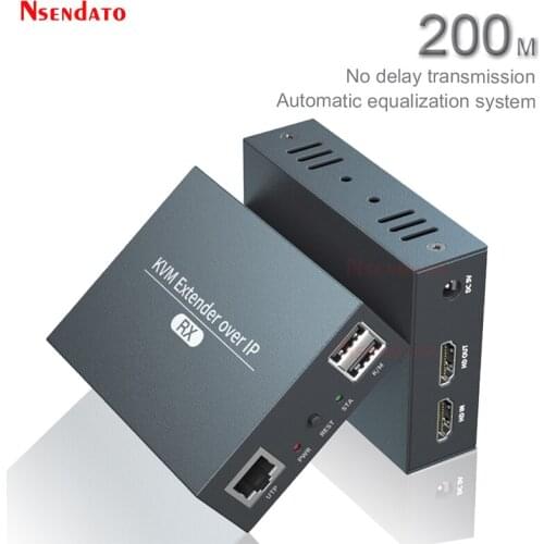 HD KVM USB Extender 1080P 200M Over IP RJ45 UTP/STP Ethernet KVM Switch HD Wireless Video Transmitter Receiver Extender Cat5 6