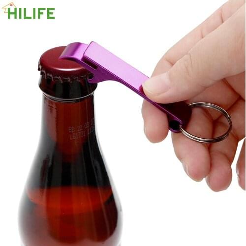 HILIFE Key Ring Aluminum Wine Bear Bottle Opener Bar Tools Keyring Keychain Drink Opening Tool Random Color Kitchen Gadgets
