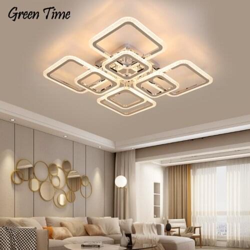 Chrome Modern Led Chandelier Home Lustre Lights For Living room Dining room Bedroom Acrylic Ceiling Chandelier Lamp 110V 220V