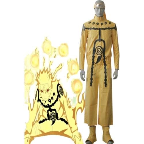 Uzumaki Narut Nine-Tails Chakra Mode Cosplay Costume