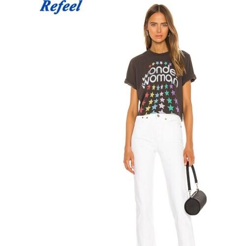 Summer women tee black vintage floral print o-neck spring new tops female chic cotton loose t-shirts