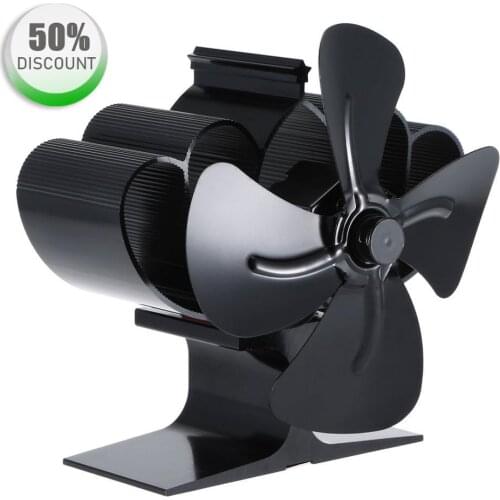 Mini Fireplace 4 Blades Heat Powered Stove Fan Log Wood Burner Ecofan Quiet Home Fireplace Fan Efficient Heat Distribution New