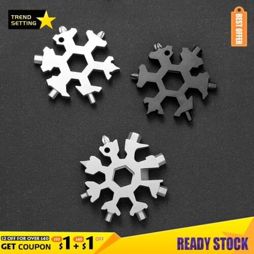 Realmote 20In1 Carbon Steel Multifunction Snowflake Wrench Camping Outdoor Car Auto Spanner Tool Allen Key Llave Hexagon