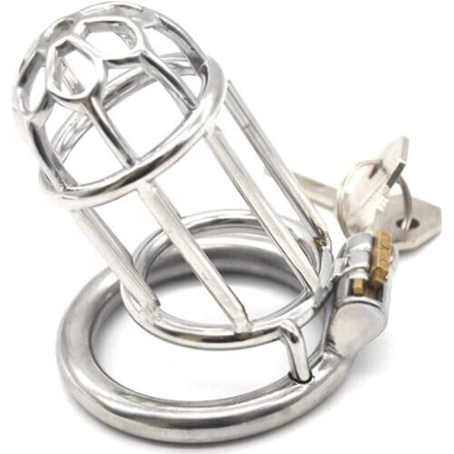 Male Chastity Stainless Steel Device Cock Cage For Men Metal Chastity Belt Penis Ring Sex Toys Cock Lock Bondage Adult Products