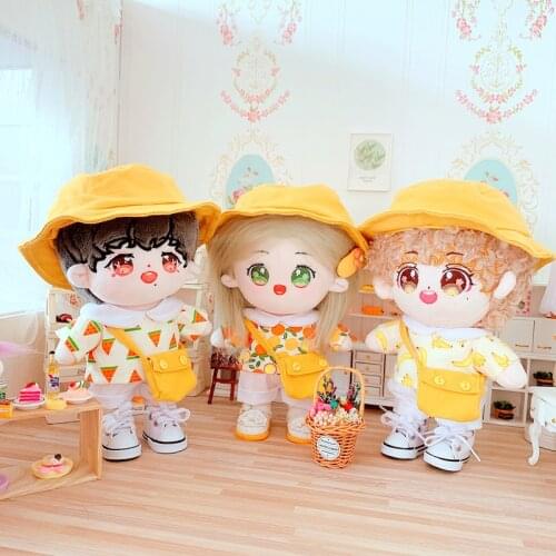 20cm Plush Dolls Clothes Outfit Accessories for Korea Kpop EXO Idol Dolls Clothing Fans Gift