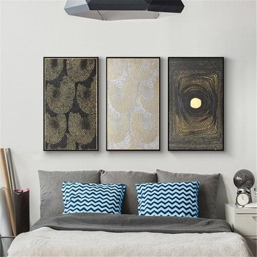 Wall Art Sun Print Black Gold Wall Picture Nordic Painting Luxury Modern Artwork Home Living Room Decoration Decorative Painting