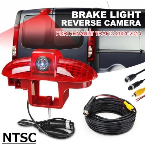 NEW NTSC Car Brake Led Light Lamp Reverse Rear View Backup Parking Night Vision Waterproof Camera For Renault Trafic 2001 - 2014