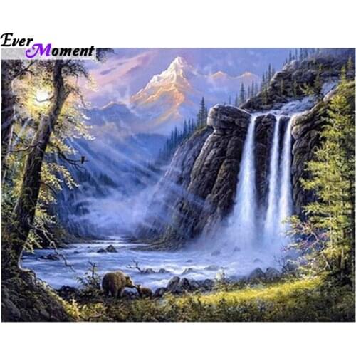 Waterfall new needlework full square diamond painting diy cross stitch diamond embroidery mosaic Wedding decoration ASF033