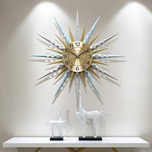 Simple Metal Wall Clock Modern Design Large Luxury Abstract Art Living Room Wall Clock Creative Reloj De Pared Home Decoration