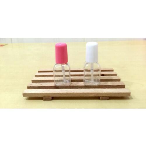 Empty 6ml Plastic Nail Polish Blush Bottle with Brush Clear DIY Eyelash Cream Containers Free Shipping