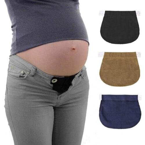 Pregnant Womens Belt Extension Buckle Maternity Waistband Elastic Extender Soft Pants Pregnancy Adjustable Waist