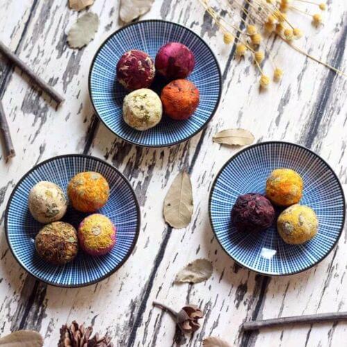 Handmade 10 Kinds Chinese Mix Blooming Ball Flowering Buds Balls 500g ( FULL BUDS)