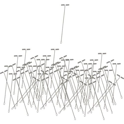 100 Pieces Fishing Balance Hook T-shape Twisted Fishing Swivel String Hooks Fishing Accessories Pesca