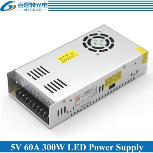 With Fan 110/220V Input, 5V 60A 300W Output Special LED display power supply