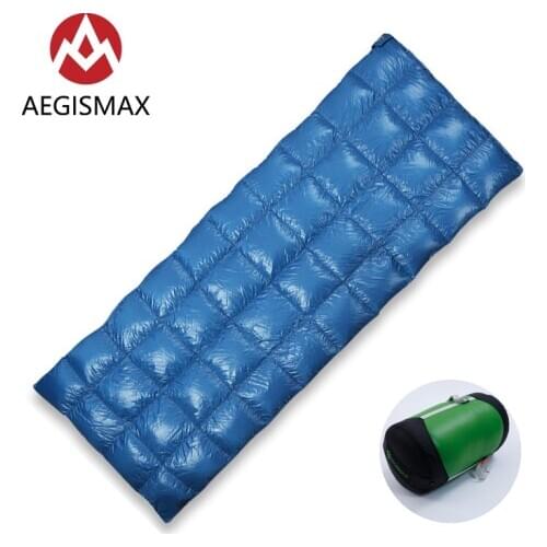 AEGISMAX Outdoor Envelope Sleeping Bag Splicing White Duck Down Single Sleeping Bag Camping Hiking Equipment Family