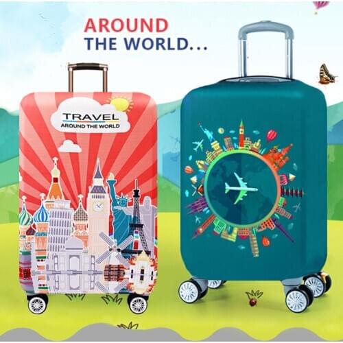 Thicker Luggage Cover Suitcase Protective Cover Elastic Luggage Dust Cover Apply To 18''-32'' Suitcase Travel Accessories