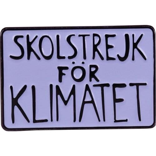 Go out and protest and show the world what YOU care about with this 'School Strike for the Climate' design Lapel Pin Badge