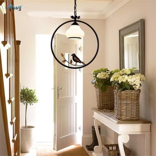 Nordic Iron Art Bird Shape Pendant Lights for Living Room Bedroom Restaurant Tea Shop Industrial Decor Vintage Light Hang Lamp