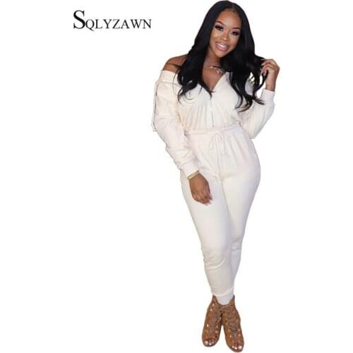 Women Beige One Piece Pants Jumpsuit Winter Long Sleeve Zipper Hooded Rompers Fashion Drawstring Sportwear Overall Outfits XXL