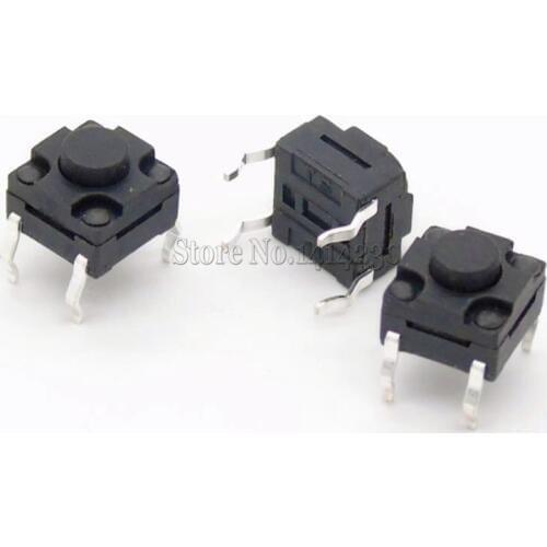 10Pcs Waterproof Tact Switch 6*6*6mm Dustproof Switch 4Pin SMT Micro Buttons
