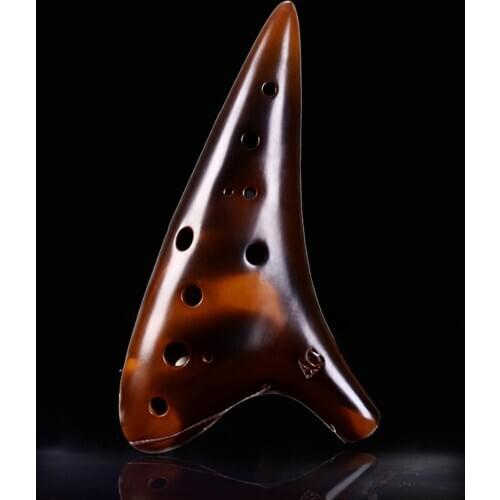 12 Holes Ocarina Kiln-Fired Ceramic Alto C Link Boy Ocarina Flute Of Time Musical Instrument Toy Graceful Design Ceramic Ocarina