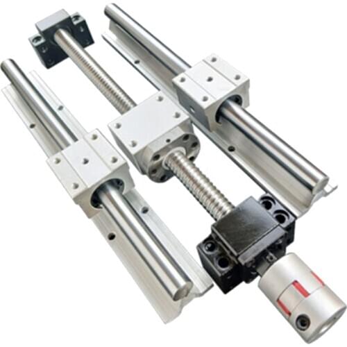 20mm linear rail SBR20 L600/650mm linear guide rail with blocks+SFU2005 ball screw RM2005+BK/BF15+nut housing+coupler for router
