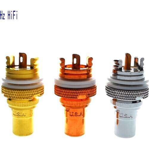 4/8PCS HiFi Plug Connector CMC RCA For Audio Connector Female Socket Chassis Connectors Jack Copper Plug