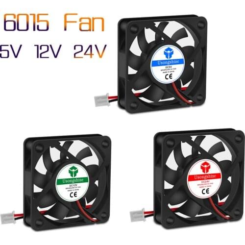 6015 Cooling Heatsink Fan 12V 24V with Dupont Wire Brushless 60mm 60*60*15 mm 3D Printers Parts Cooler Radiator Quiet