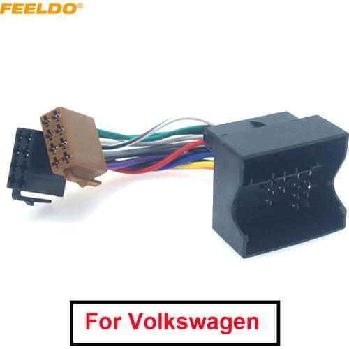 10Pcs Car ISO Stereo Radio Wire Adapter for Volkswagen Passat Bora Fox Golf Tiguan For Skoda Audi Plug Wiring Harness Cable