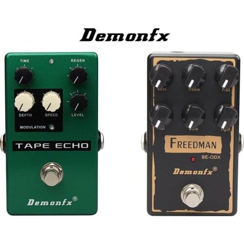 Demonfx Tape Echo Freedman BE-ODX TAP ECHO Guitar Effect Pedal Overdrive Distortion Delay CHorus Pedal