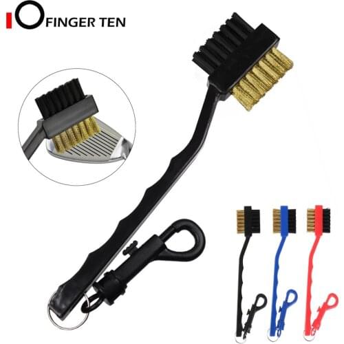 Dual Sided Golf Club Cleansing Brushes with Clip Lightweight Pocket Cleaner Tools Easily Attaches to Golf Bags