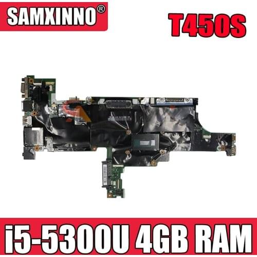 FOR Lenovo Thinkpad T450S laptop motherboard AIMT1 NM-A301 i5 5300U CPU RAM 4GB 100% test work FUR 00HT748