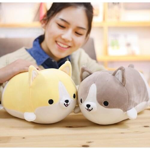 30/45/60cm Cute Corgi Dog Plush Toy Stuffed Soft Animal Cartoon Pillow Lovely Christmas Gift for Kids Kawaii Valentine Present