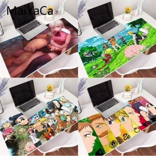 MaiYaCa The Seven Deadly Sins Mouse Mat Pad XXL MousePads anime Laptop Desk Mat pc gamer completo Carpet Large Mouse Pad