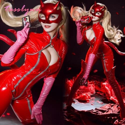 Persona 5 Anne Takamaki Panther Red Tights Cosplay Costume Women Girls Halloween Carnival Sexy Costumes for Geek Girls