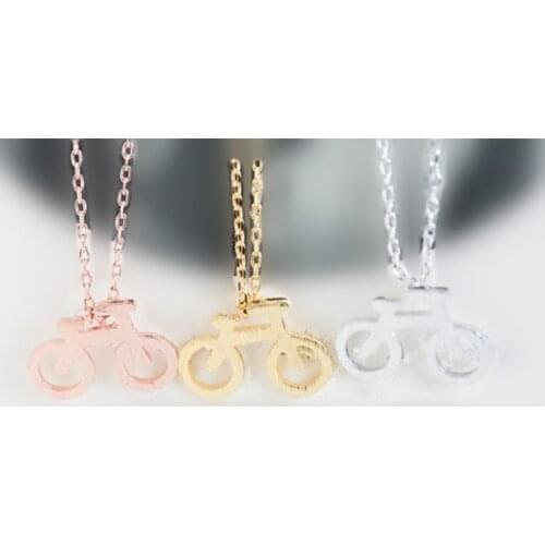 Fashion women lovely bike pendant necklace
