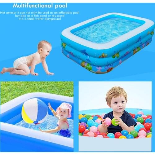 Inflatable Swimming Pool Paddling pool PVC Kids Baby Square Basin Bath Tub Swim Pools Ocean Ball Sport Water Play Toys