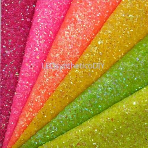 1PC 21X29CM Neon Glitter Fabirc, Chunky Glitter Leather, Wine Glitter Leather Sheets For Making Bows LEOsyntheticoDIY GM3138C