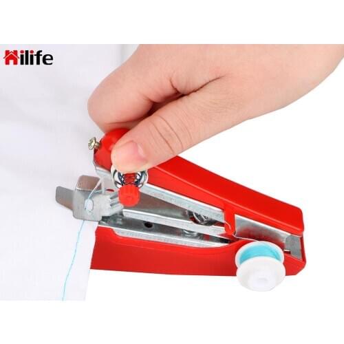 Portable Mini Sewing Machine Random Color Manual Operation Home Travel Small Embroidery Simple Sewing Tools