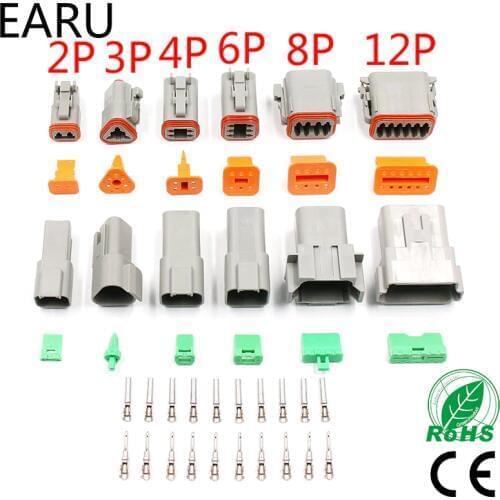 1 set Deutsch DT connector DT06-2S/DT04-2P 2P 3P 4P 6P 8P waterproof electrical connector for car motor truck with pins 22-16AWG
