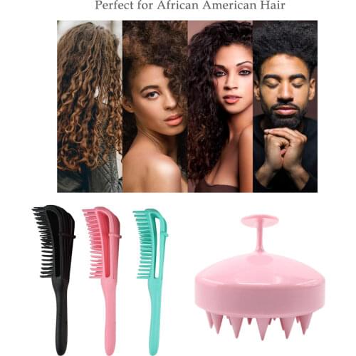 Detangling Brush 4c Hair Detangler Brush for Curly Hair Wet Thick Kinky Hair Adjust Hair Brush Scalp Massage Detangle Hairbrush