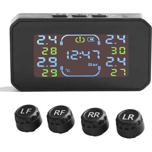 Monitoring Alarm System Unique Van Truck Tire Pressure Parts S04 TPMS External Sensor Solar Portable Car Ornaments