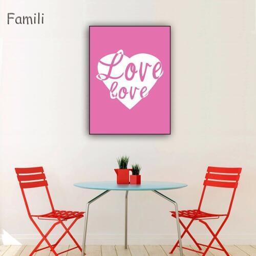Nordic Minimalist Love Typography Motivational Life Quotes Big Art Print Poster Wall Picture Canvas Painting Home Decor