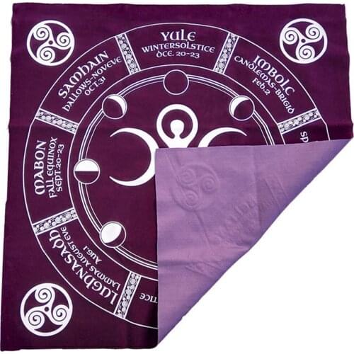 Tarot Card Tablecloth Velvet Divination Altar Cloth Board Game Fortune Astrology Oracle Card Pad 49x49cm