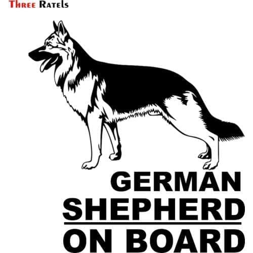 Three Ratels TZ-1019 16.1*15cm 1-4 pieces german shepherd on board car sticker funny car stickers auto decals