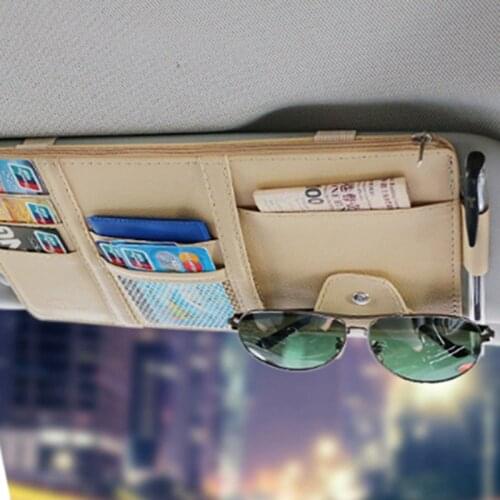Universal Car Visor Organizer Holder Storage Bag Tydying Case for Card Glasses Car Accessories Visor Multifunctional Storage