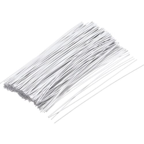 Uxcell Metallic Twist Ties 120mmx1mm Plastic White Cable Cord Ties 1000pcs