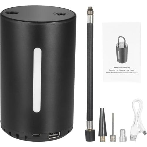 Air Pump USB Rechargeable Cordless Air Compressor Air Inflator 2000mAh LED Light LCD Displ for Vehicle Tires Balls Swimming Ring