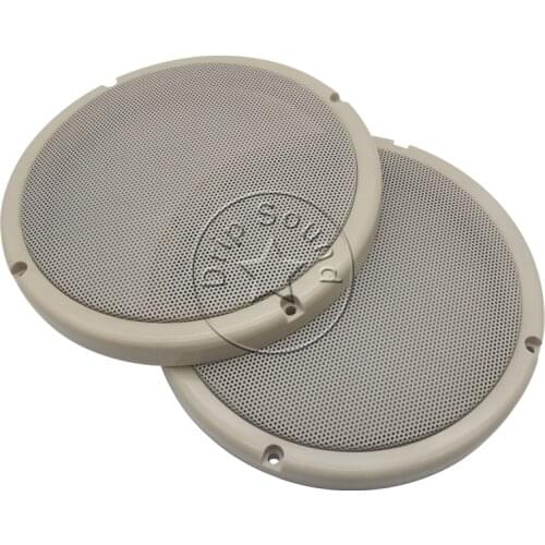 For 6" 6 inch Car Audio Speaker Conversion Net Cover Decorative Circle Metal Mesh Grille Protection 169mm #Beige
