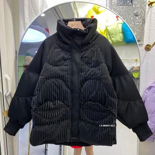 2021 New 90% white Duck down jacket fashion white duck down loose stand-up collar down Coat tide high quality Puffer Parkas